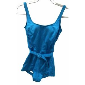 Swim Suit 1950s Pin Up Glenbrooke California Blue Bullet Bra Size 10/32 Cosplay